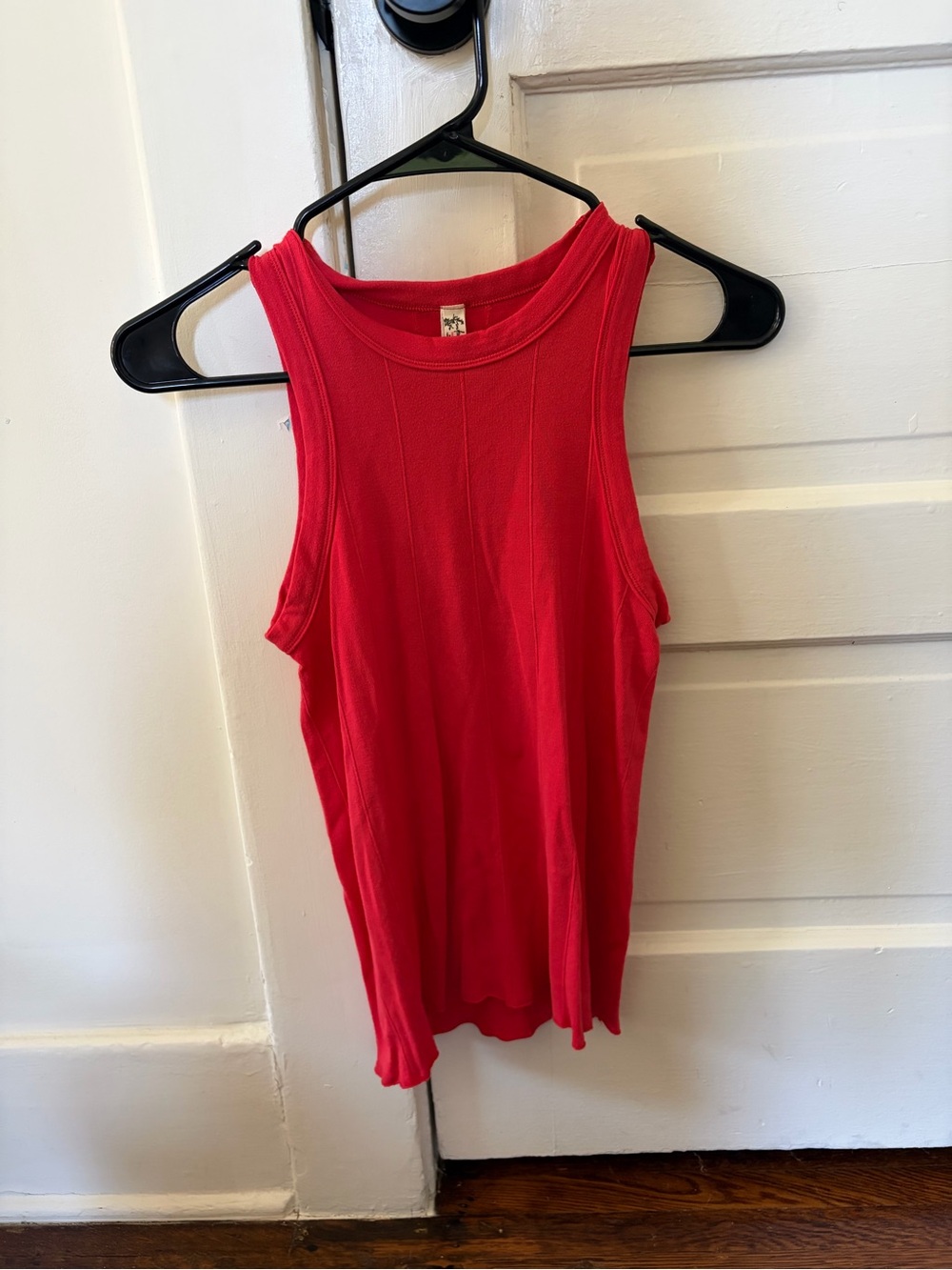Free People Red Ribbed Tank - Sleeveless Knit Top
